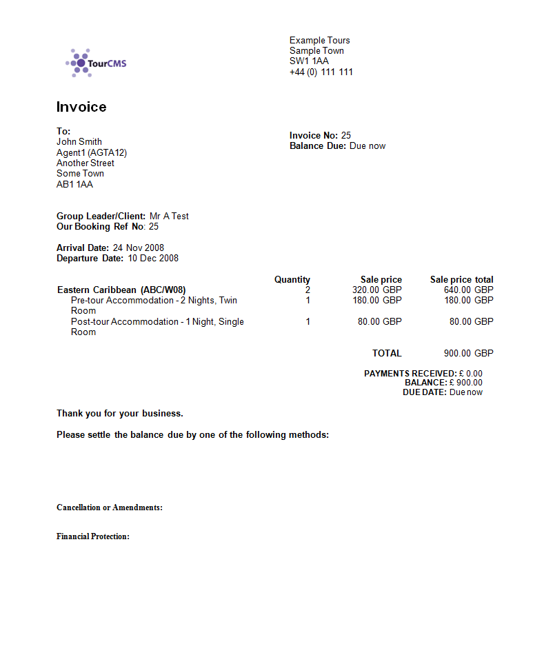 Invoice Letter Template