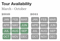 Screenshot of the Availability Widget Availability Widget
