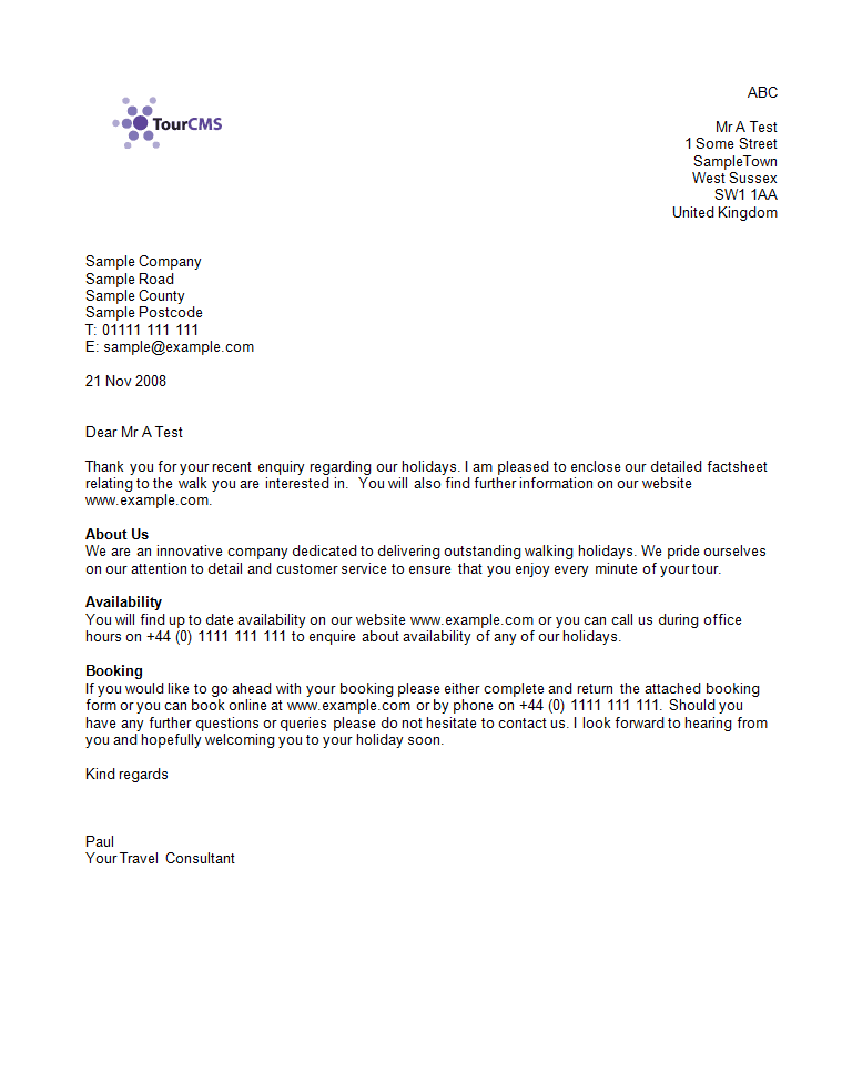 Tour operator documentation templates to download Tour operator documentation templates to download