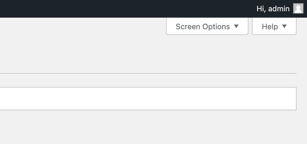 Screen Options